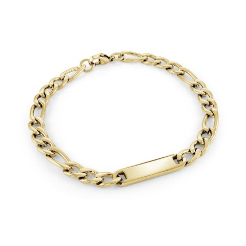 Engravable Figaro Bracelet 6mm