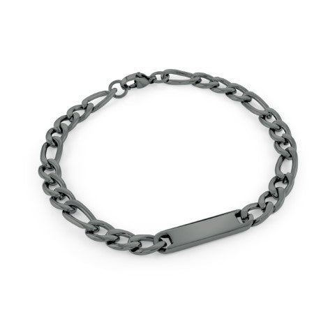 Engravable Figaro Bracelet 6mm