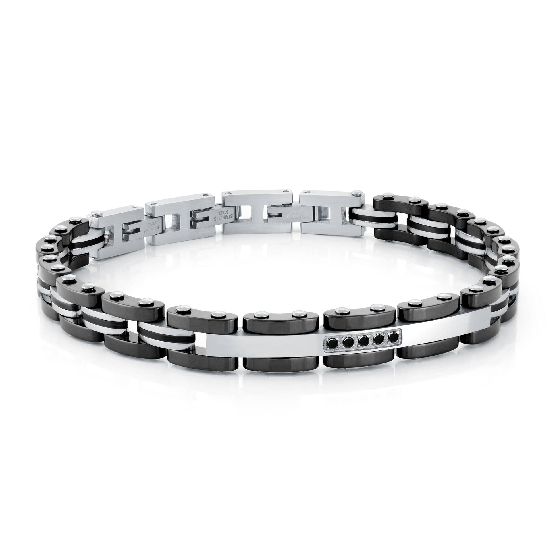 Studded Steel Bracelet 7mm