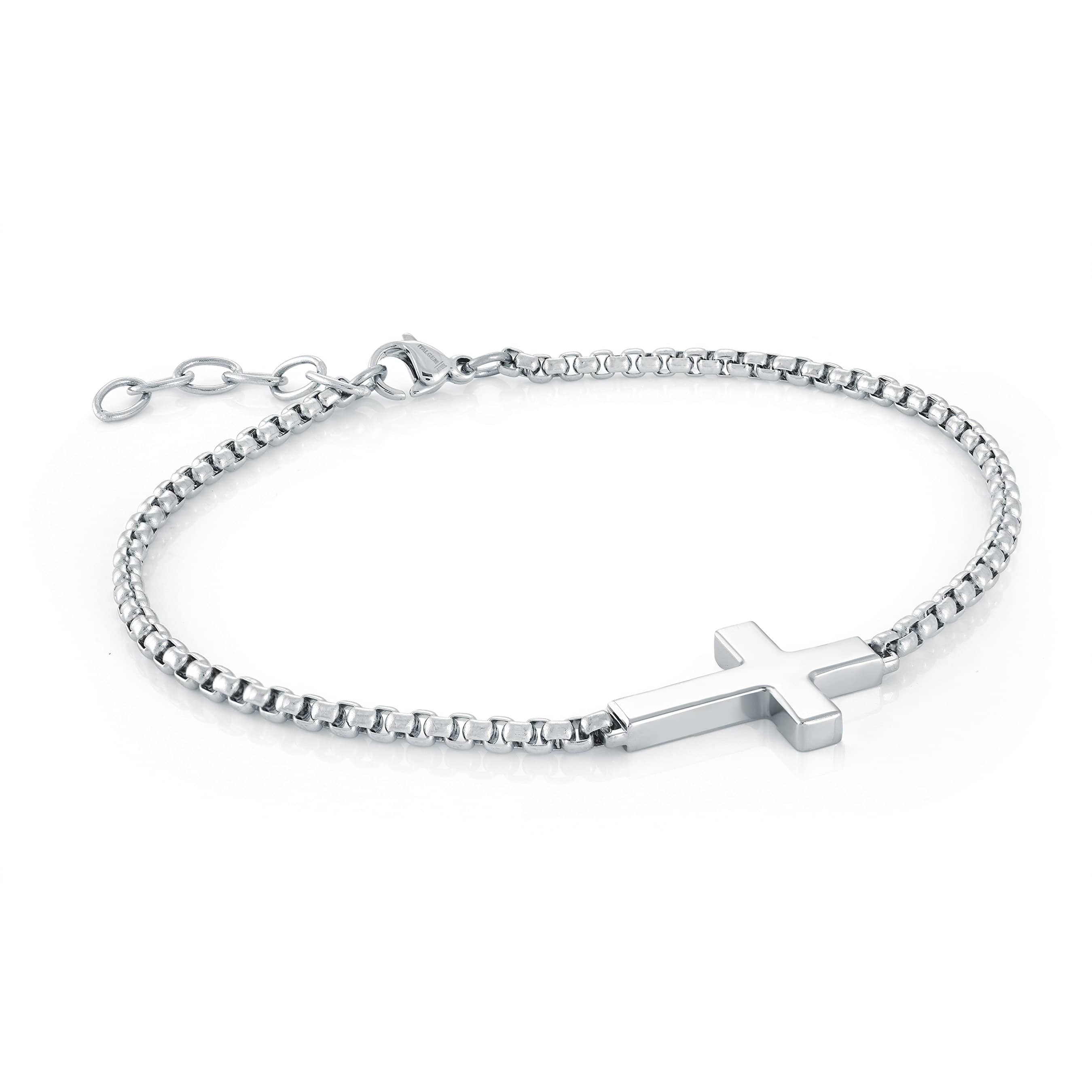 Box Link & Cross Bracelet 2.5mm