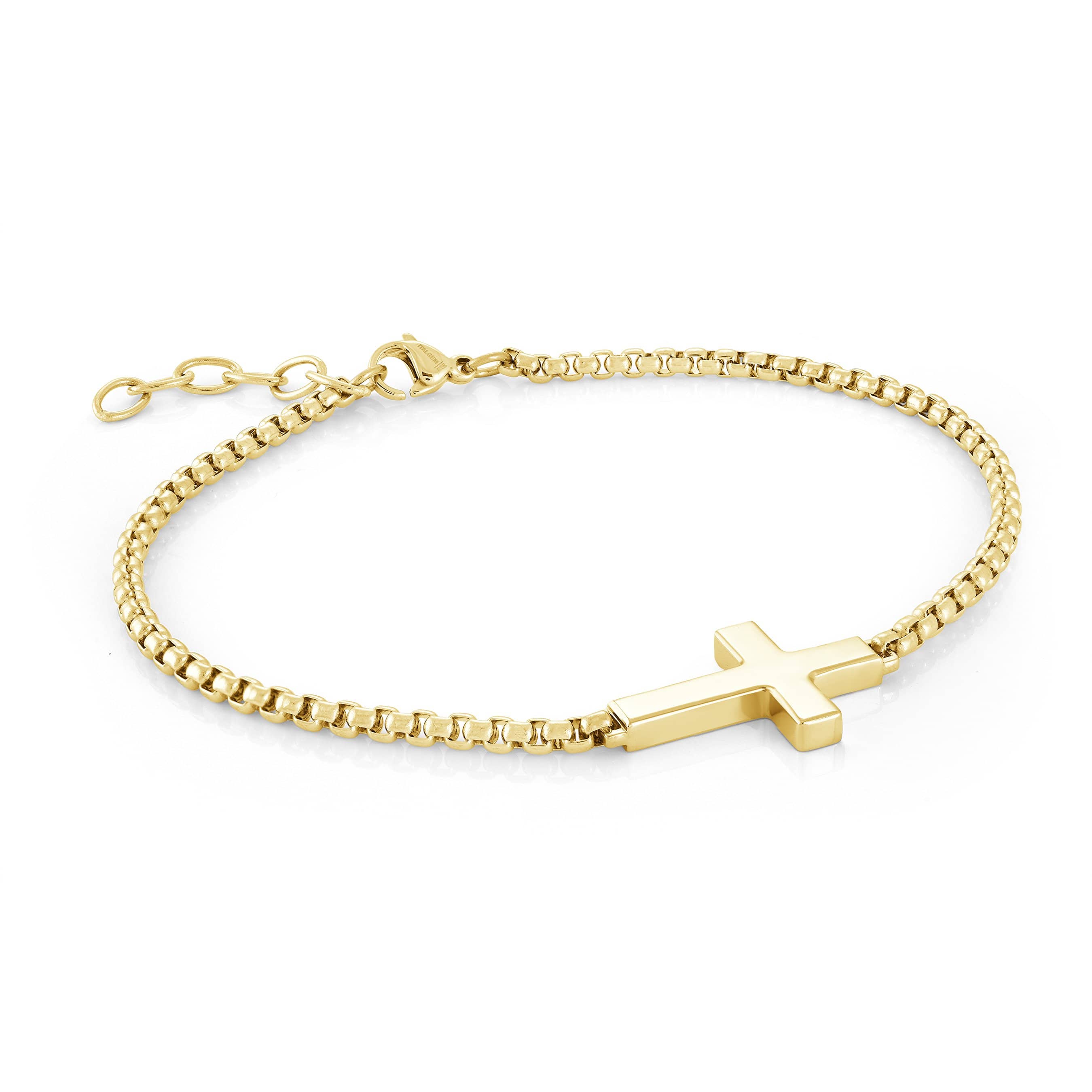 Box Link & Cross Bracelet 2.5mm