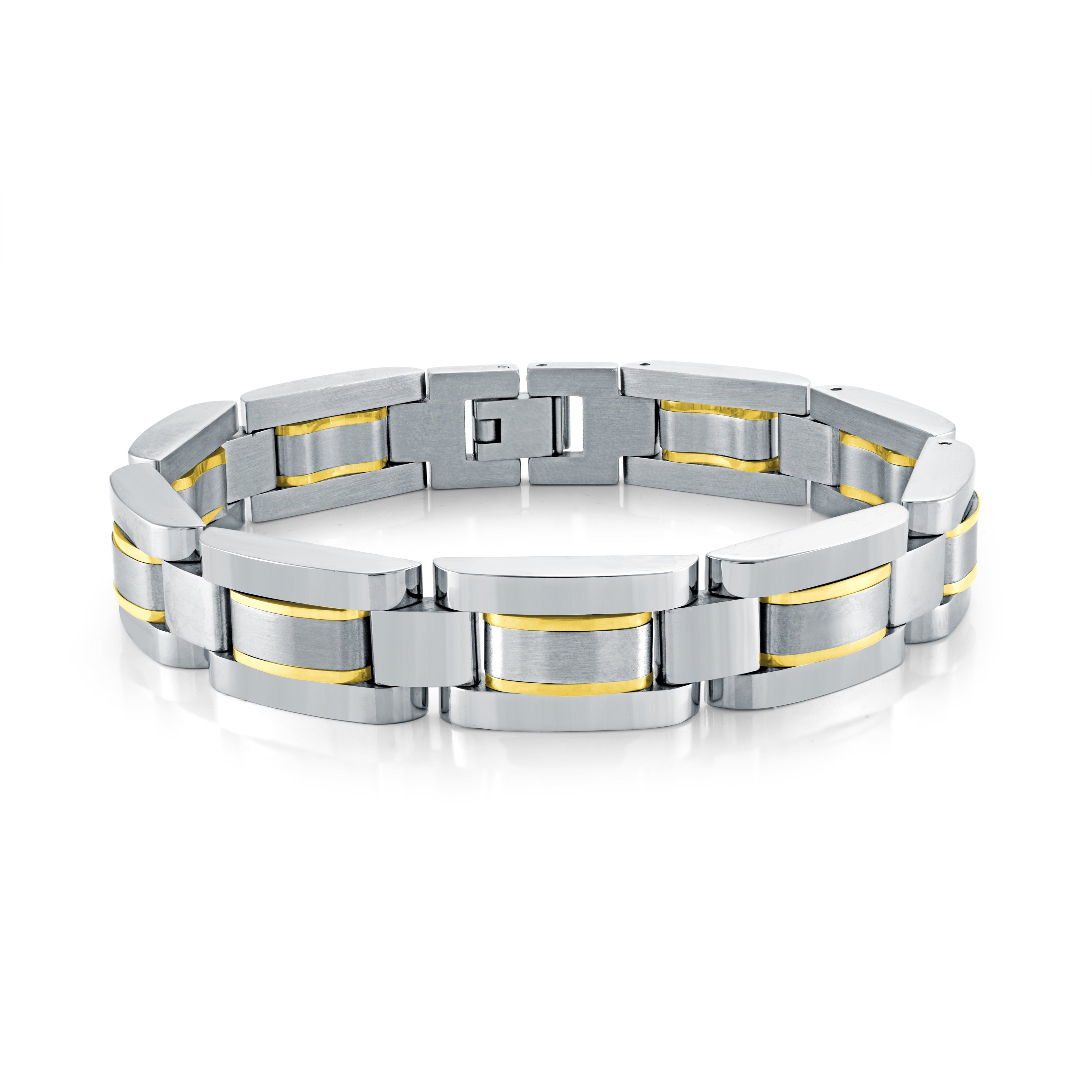 Outer Stripe Link Bracelet 12mm