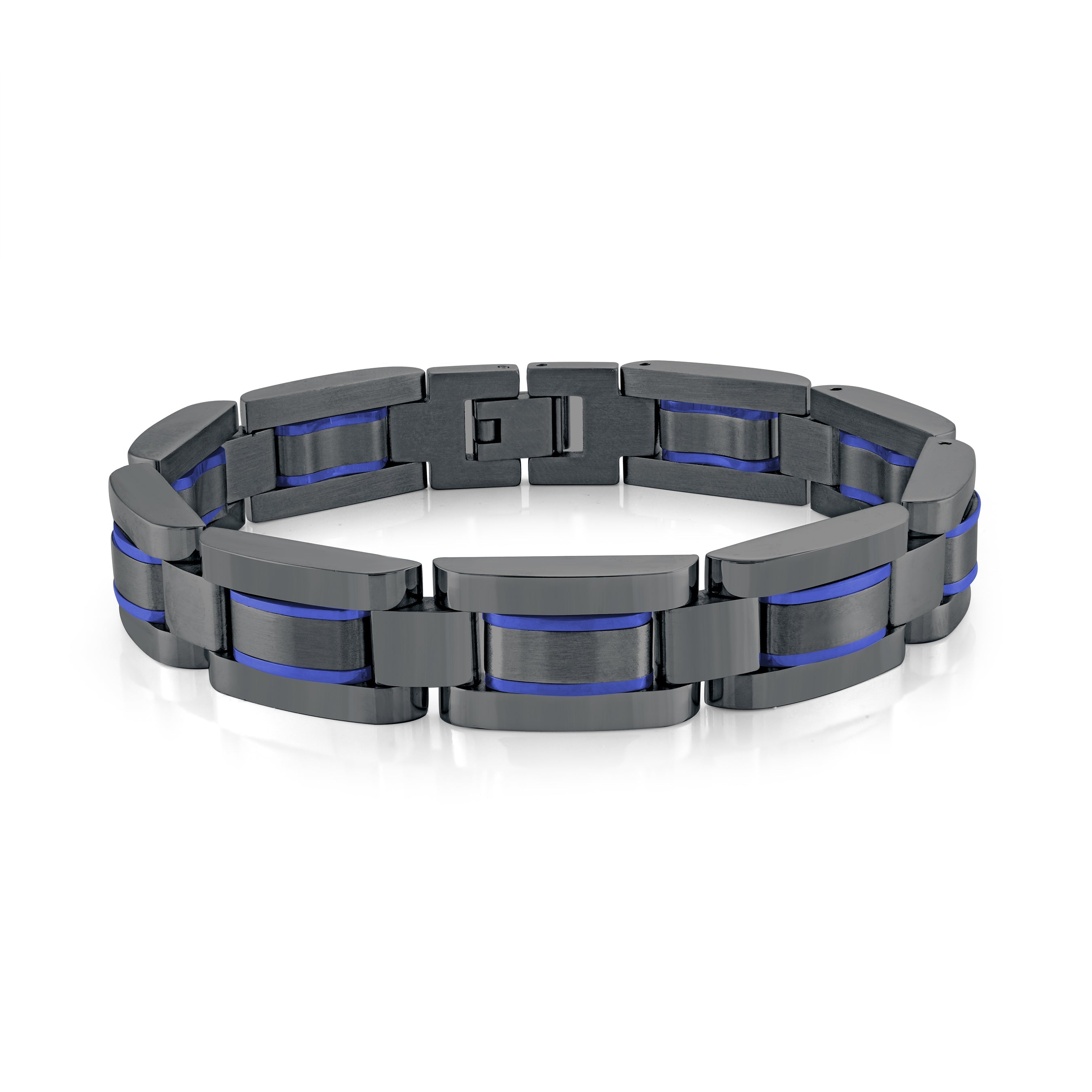 Outer Stripe Link Bracelet 12mm