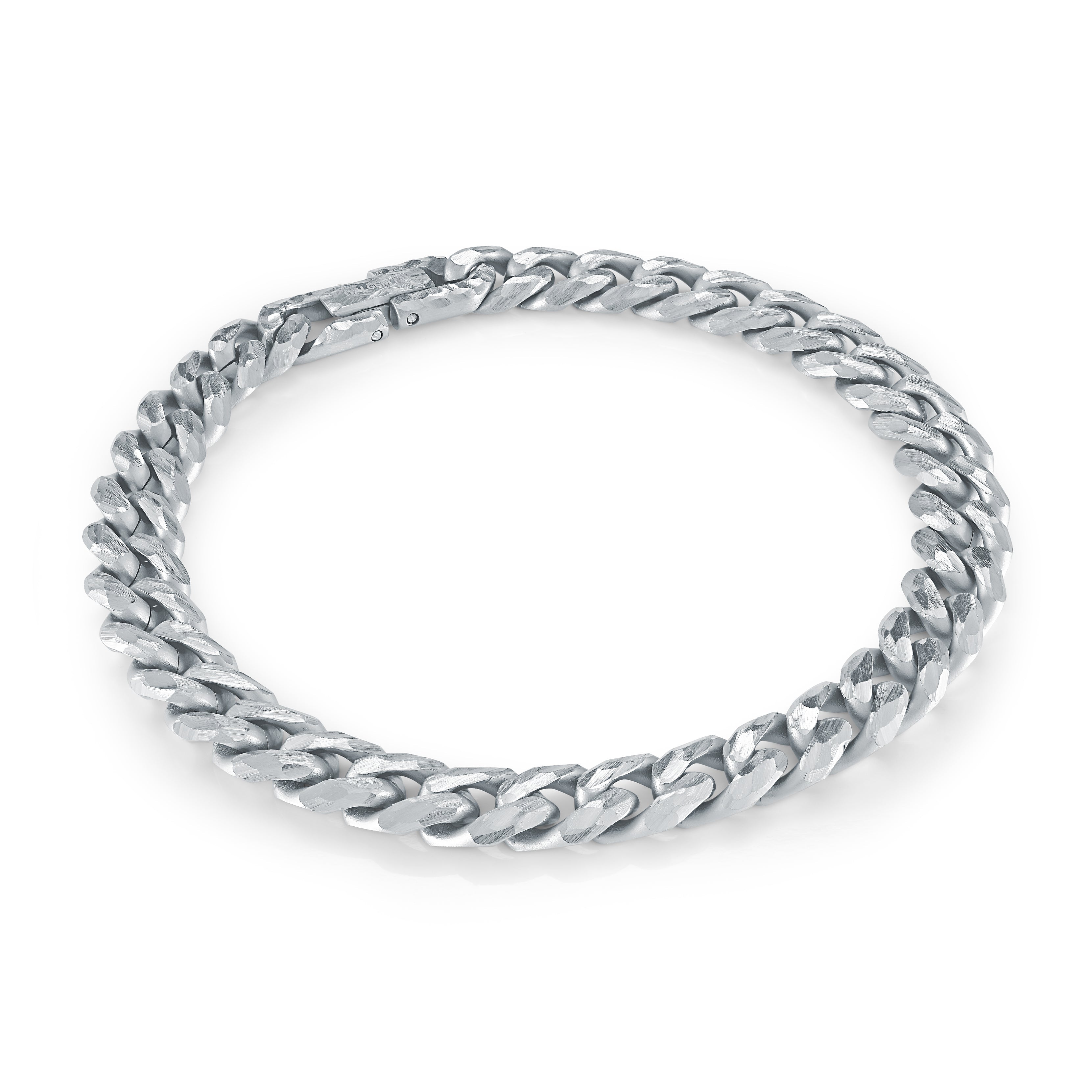 Diamond Cut Curb Link Bracelet 8mm