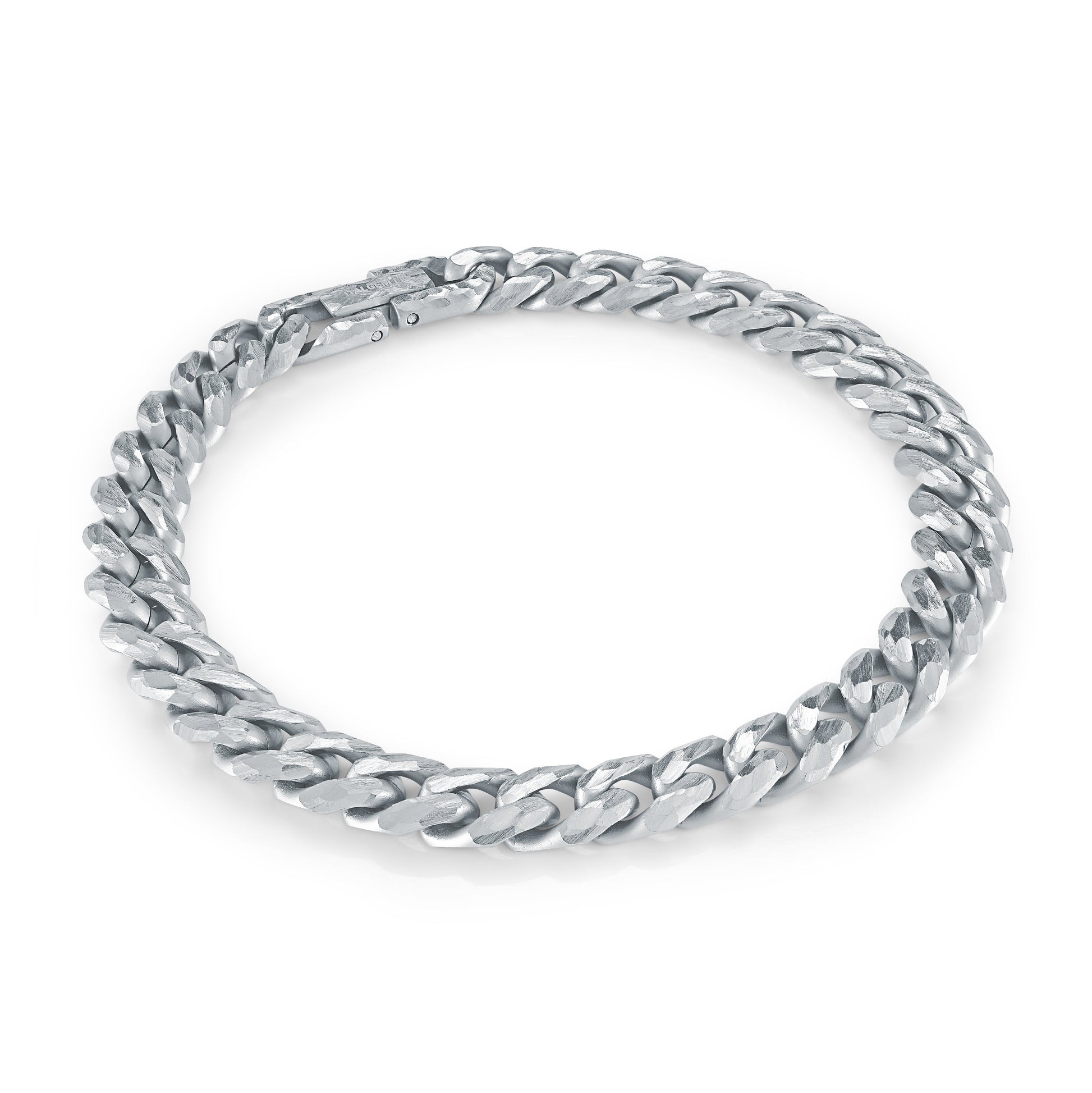 Diamond Cut Curb Link Bracelet 8mm