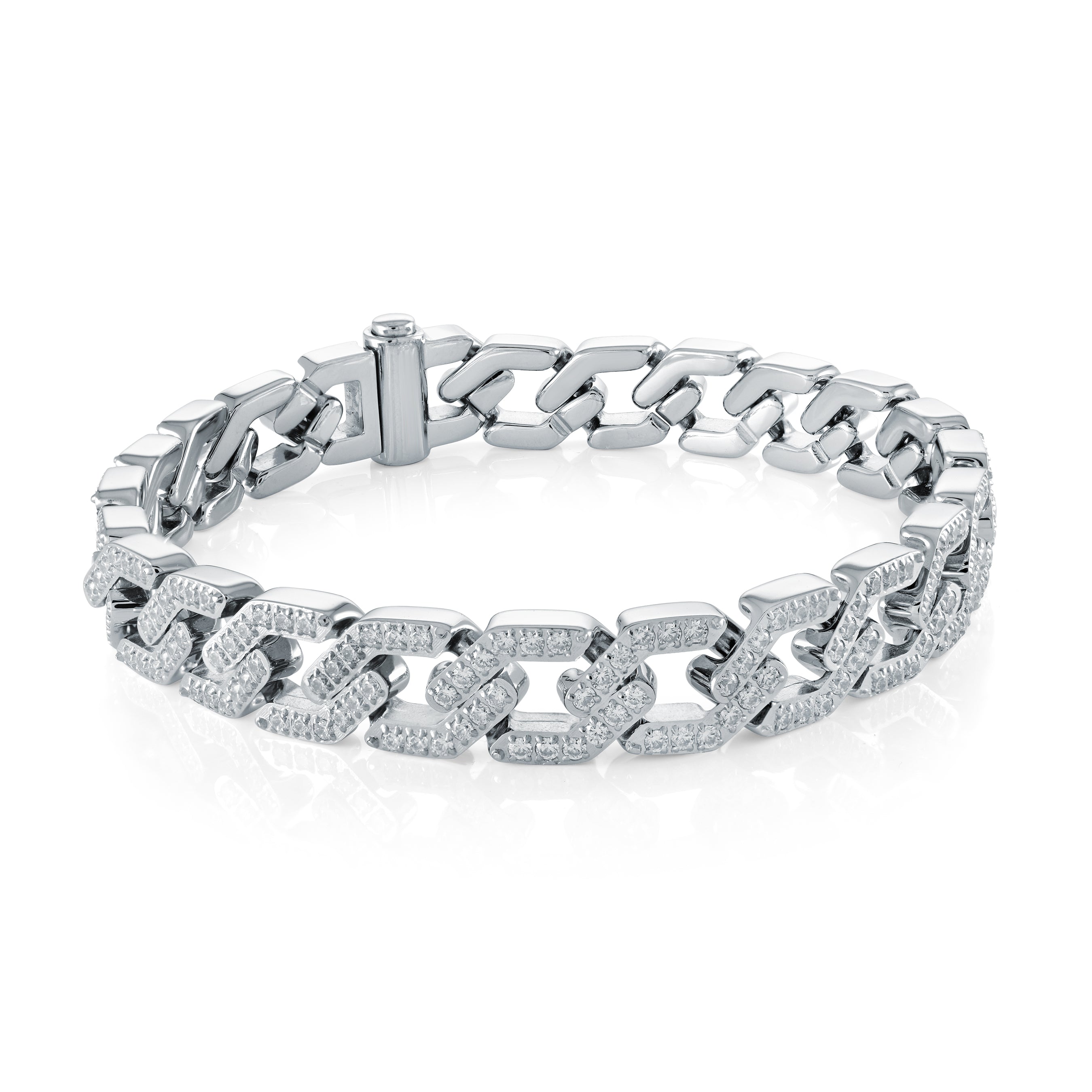 Studded Hexagon Link Bracelet