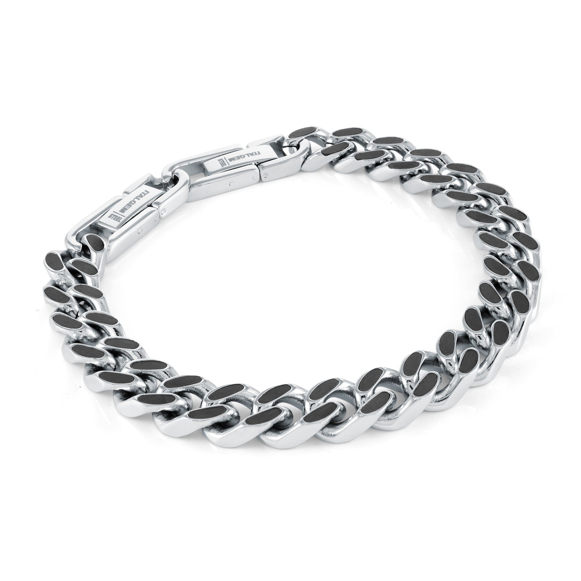 Curb Bracelet With Carbon Fibre 9.4mm