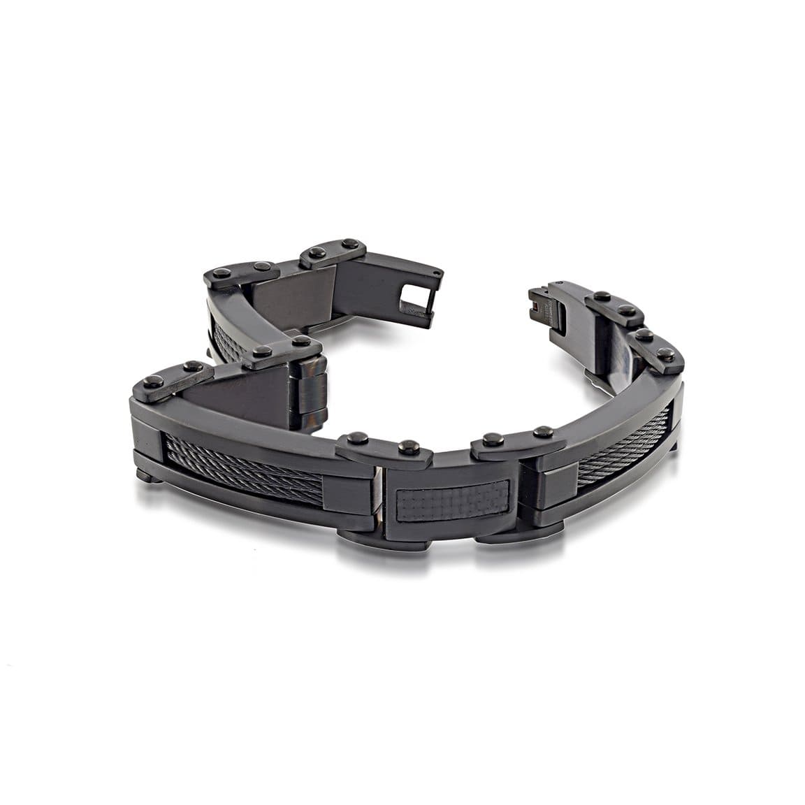 Cable Inlay Steel Bracelet 10mm