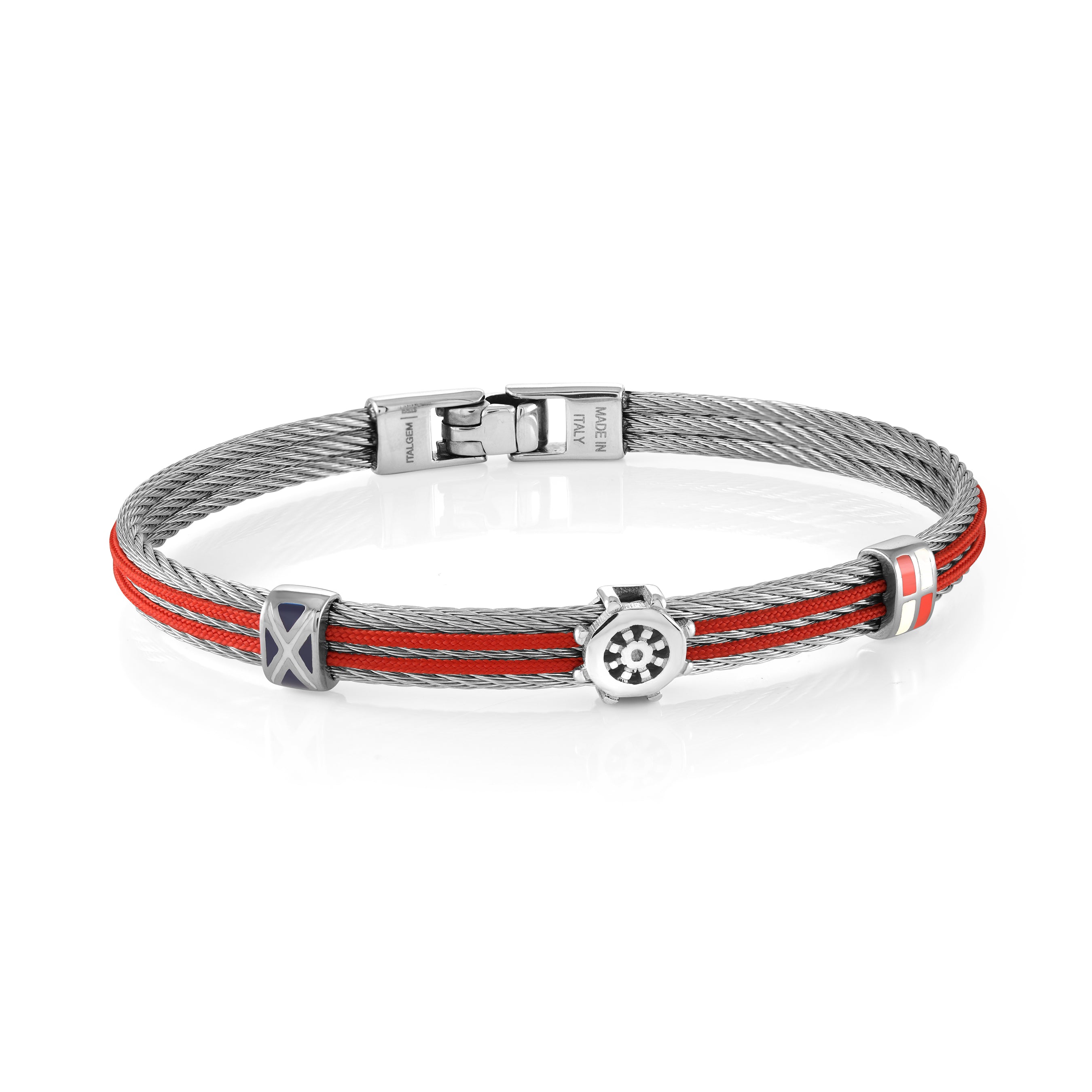 Red Ship Wheel Bangle