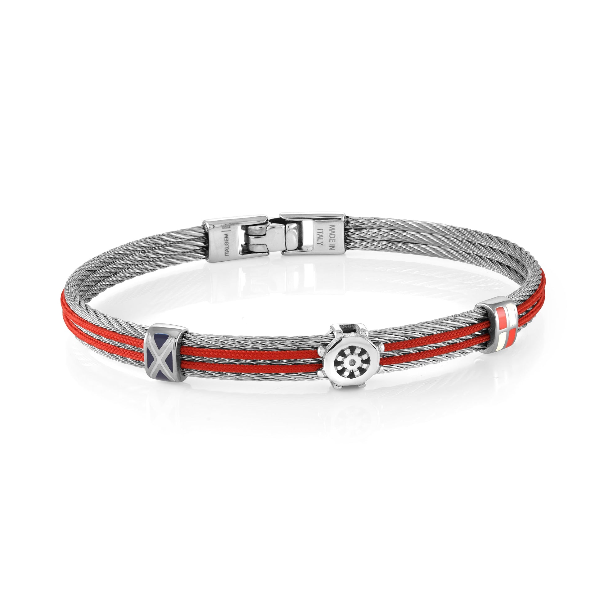 Red Ship Wheel Bangle