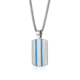 Striped Dog Tag Pendant