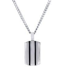 Striped Dog Tag Pendant