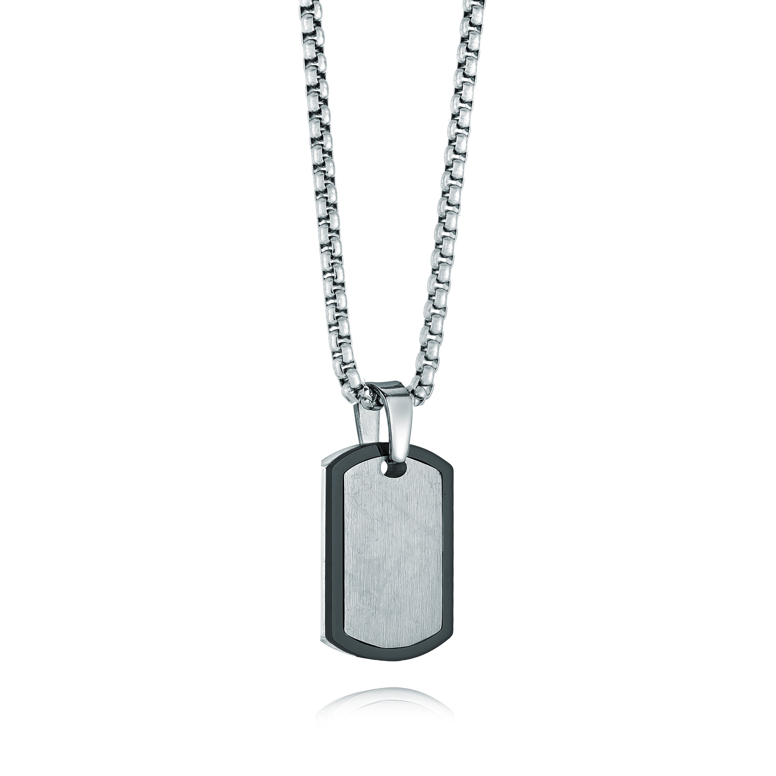 Edged Dog Tag Pendant