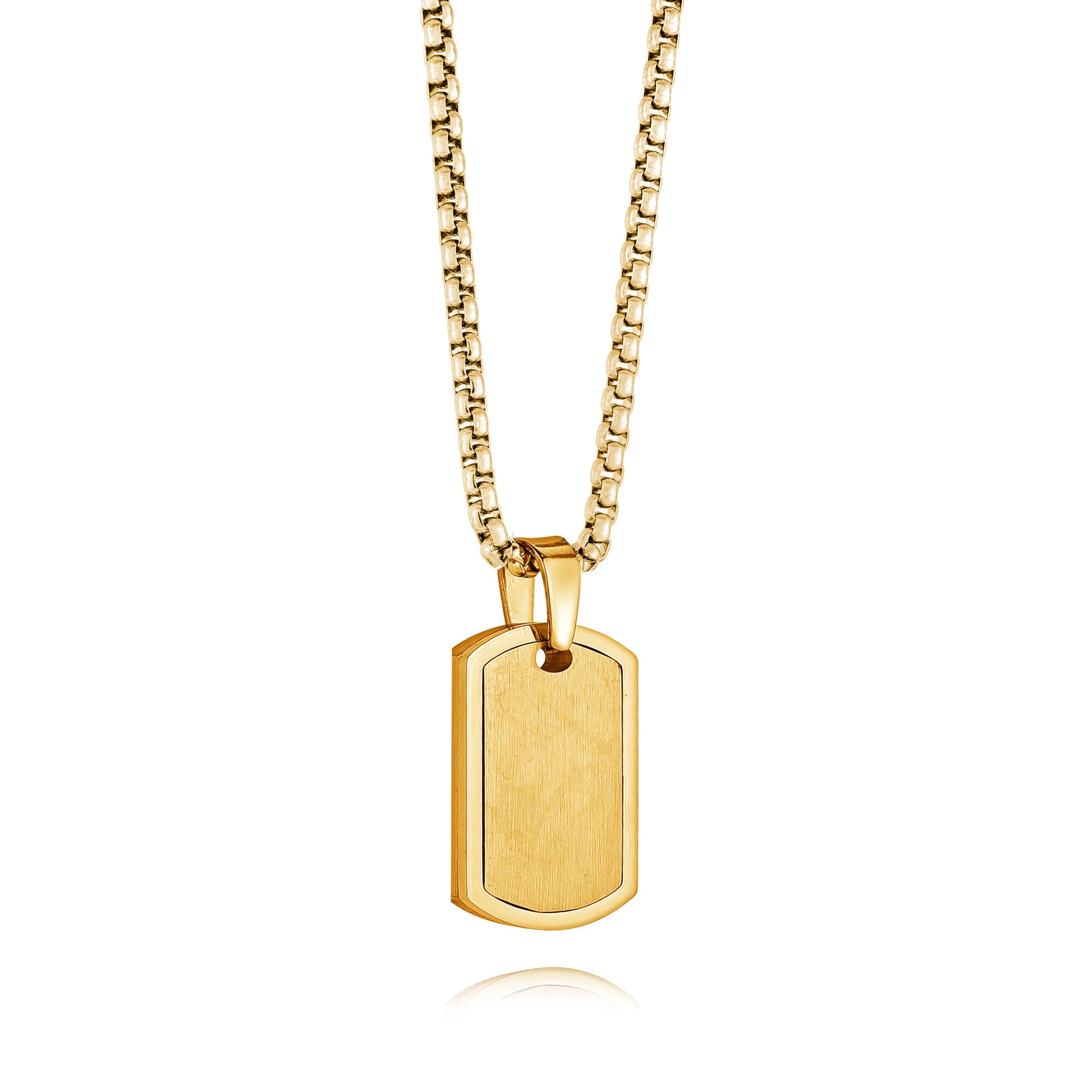 Edged Dog Tag Pendant