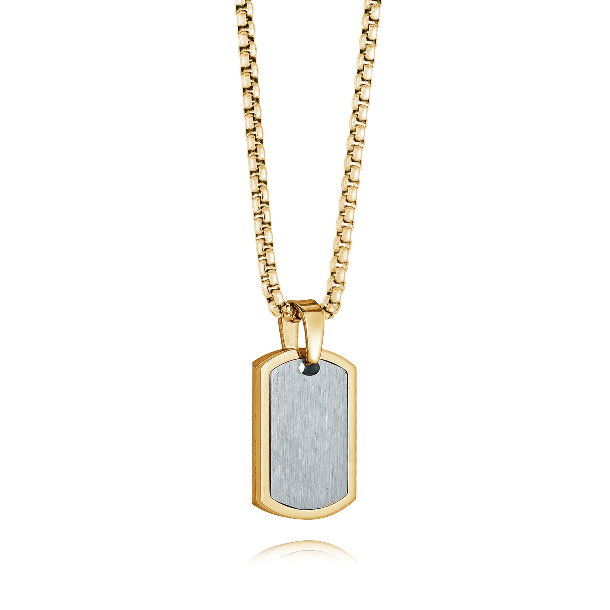 Edged Dog Tag Pendant
