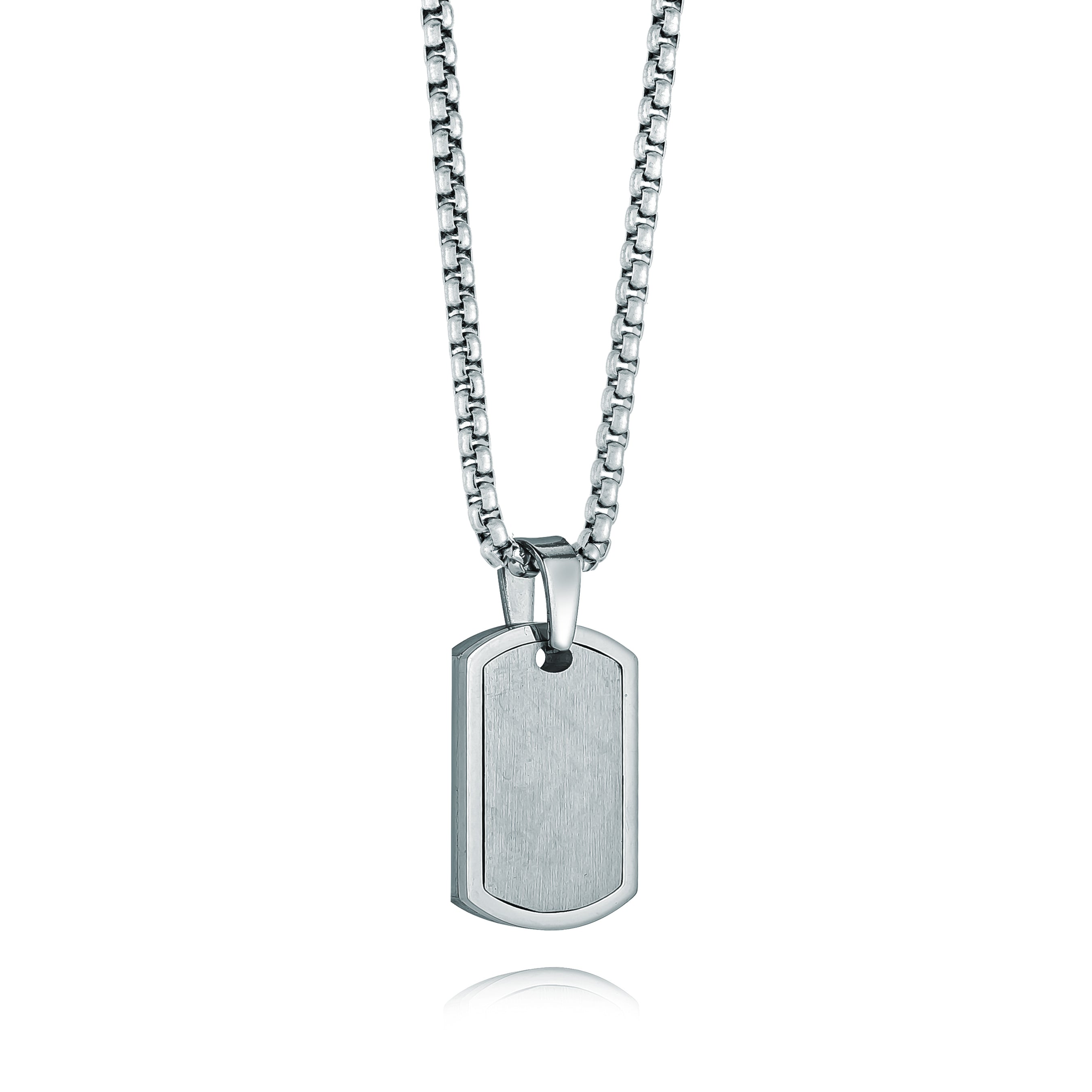 Edged Dog Tag Pendant