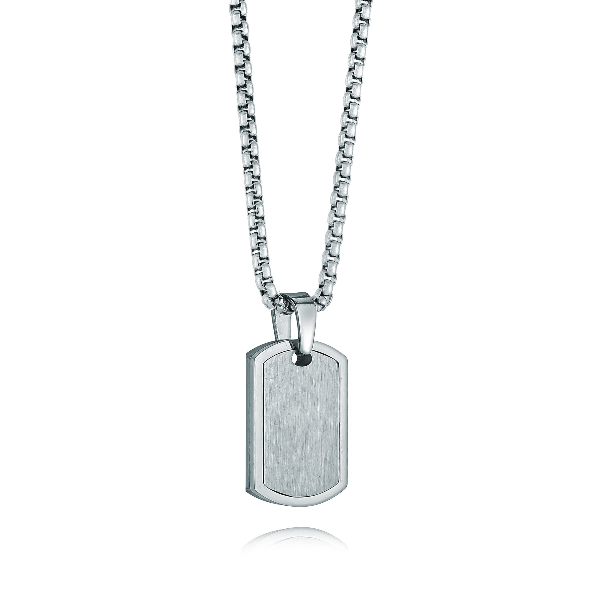 Edged Dog Tag Pendant