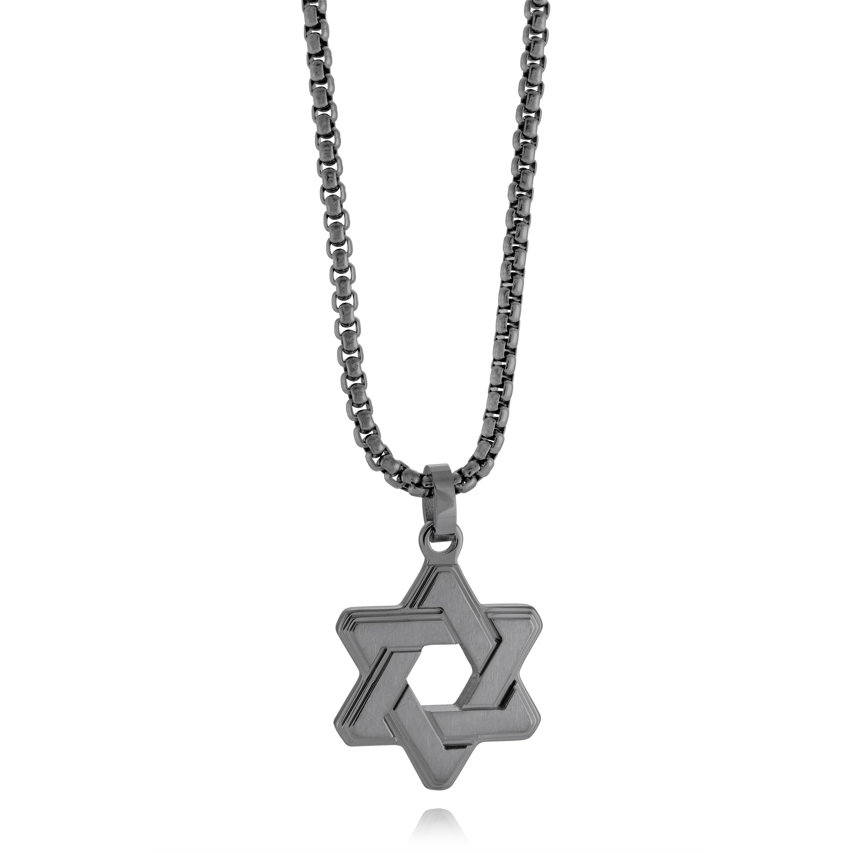 Brushed Star Of David Pendant
