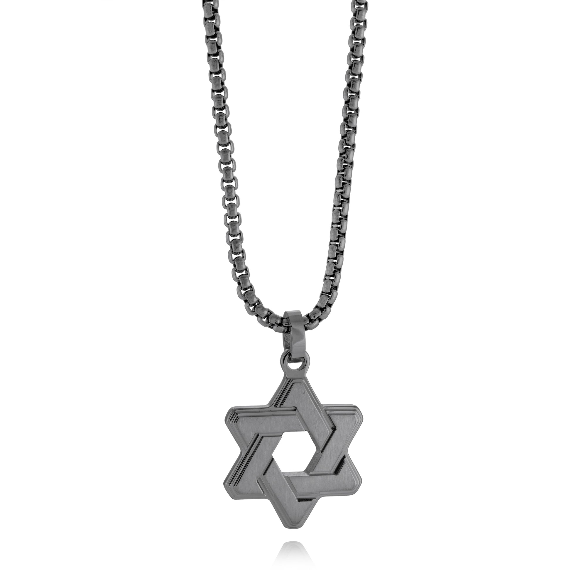 Brushed Star Of David Pendant
