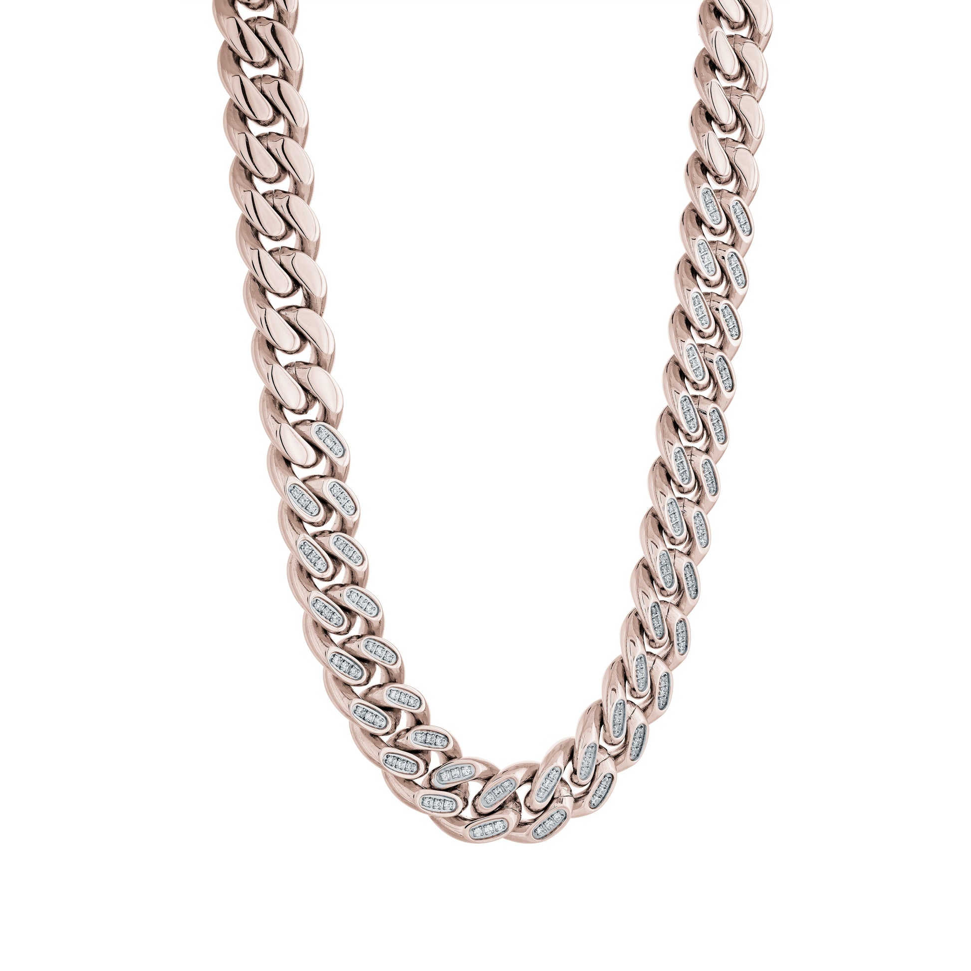 Half Iced Curb Link Chain 10mm