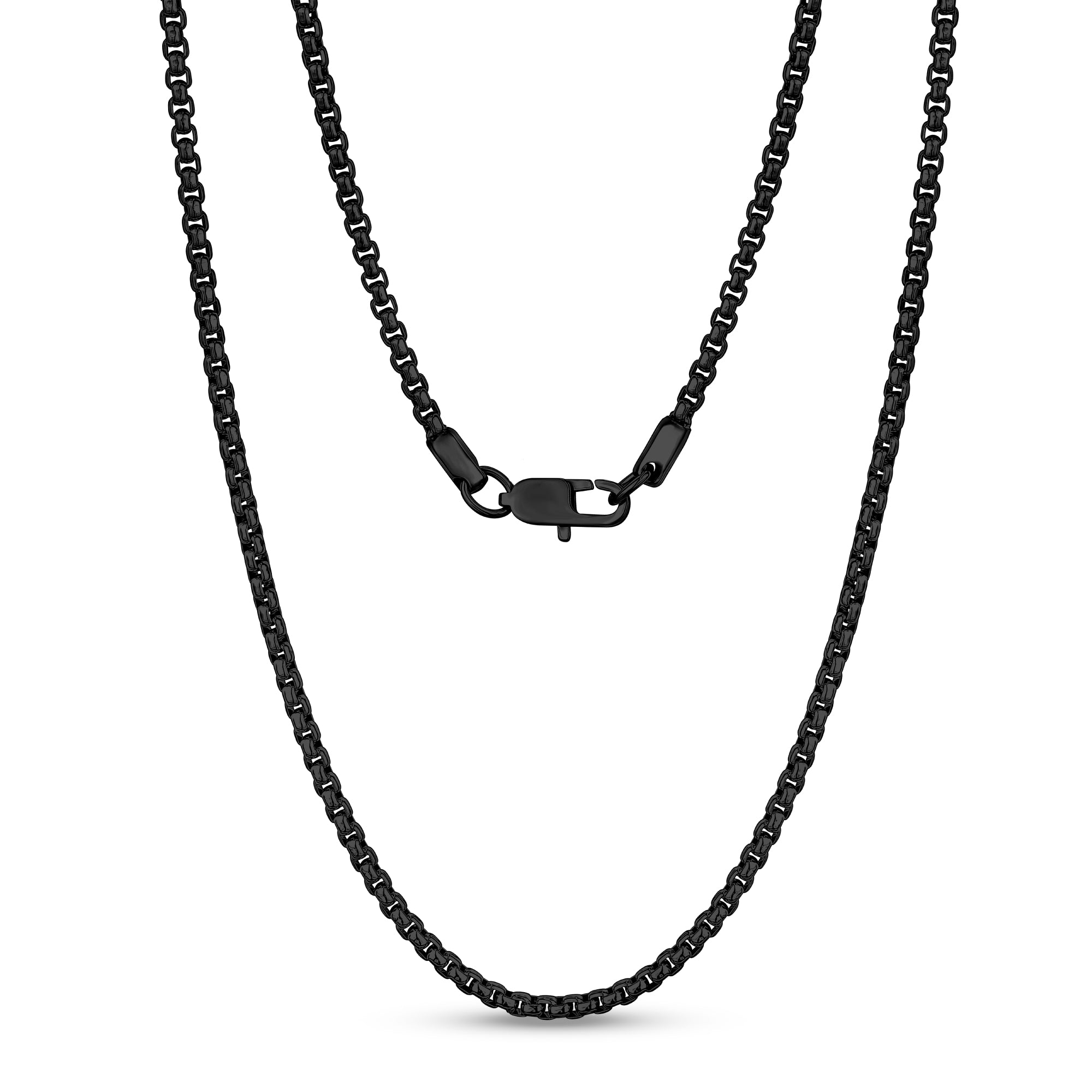 Round Box Chain (3Mm) - Black