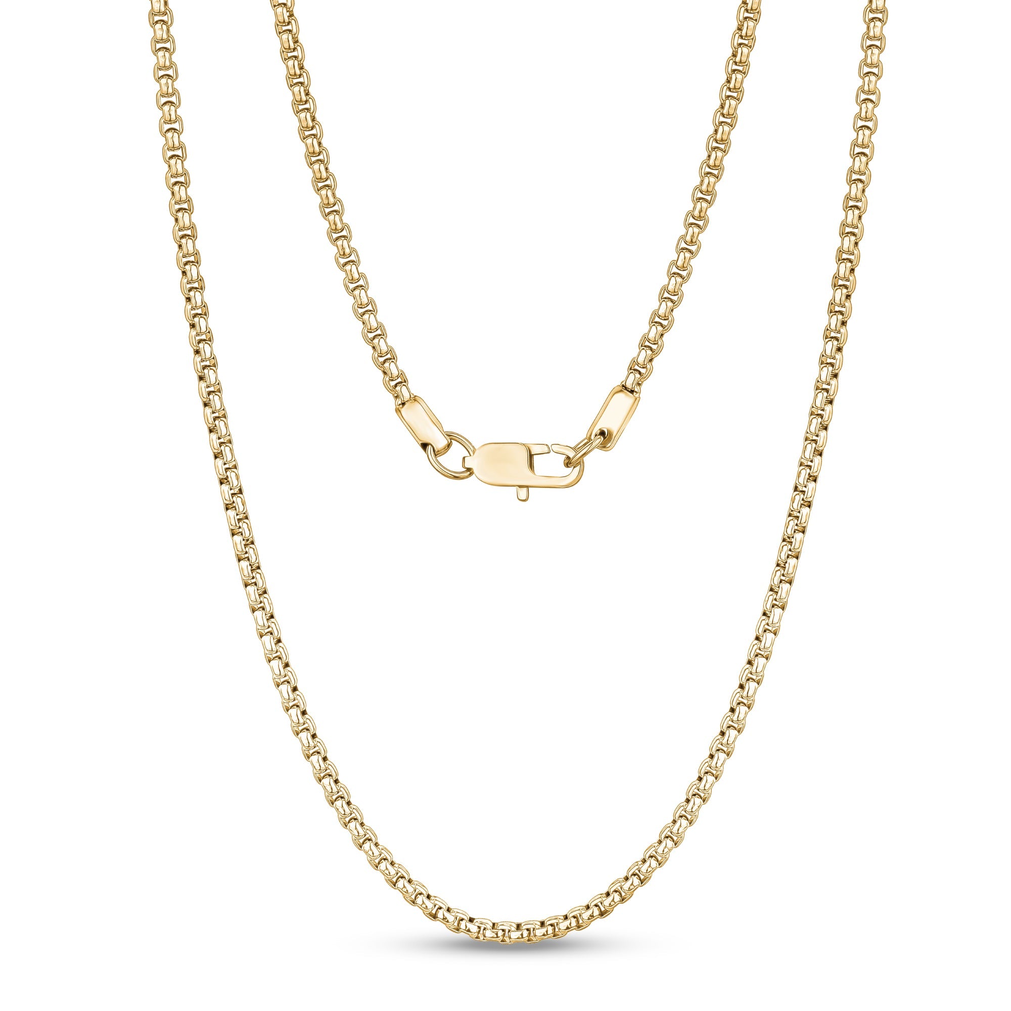 Round Box Chain (3Mm) - Gold