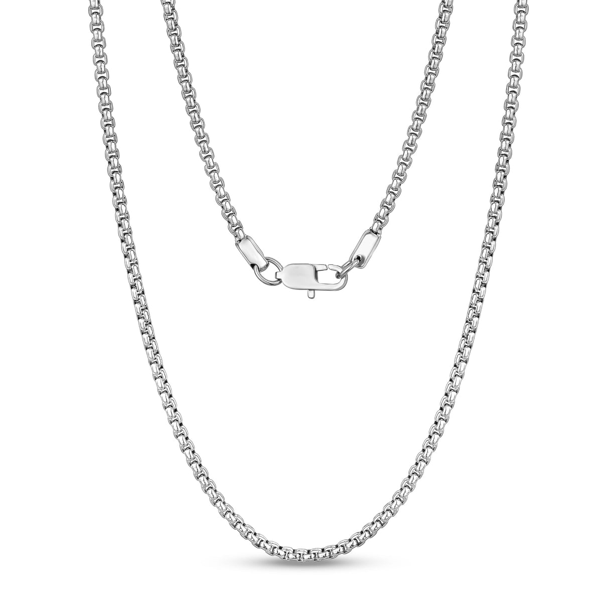 Round Box Chain (3Mm) - Silver
