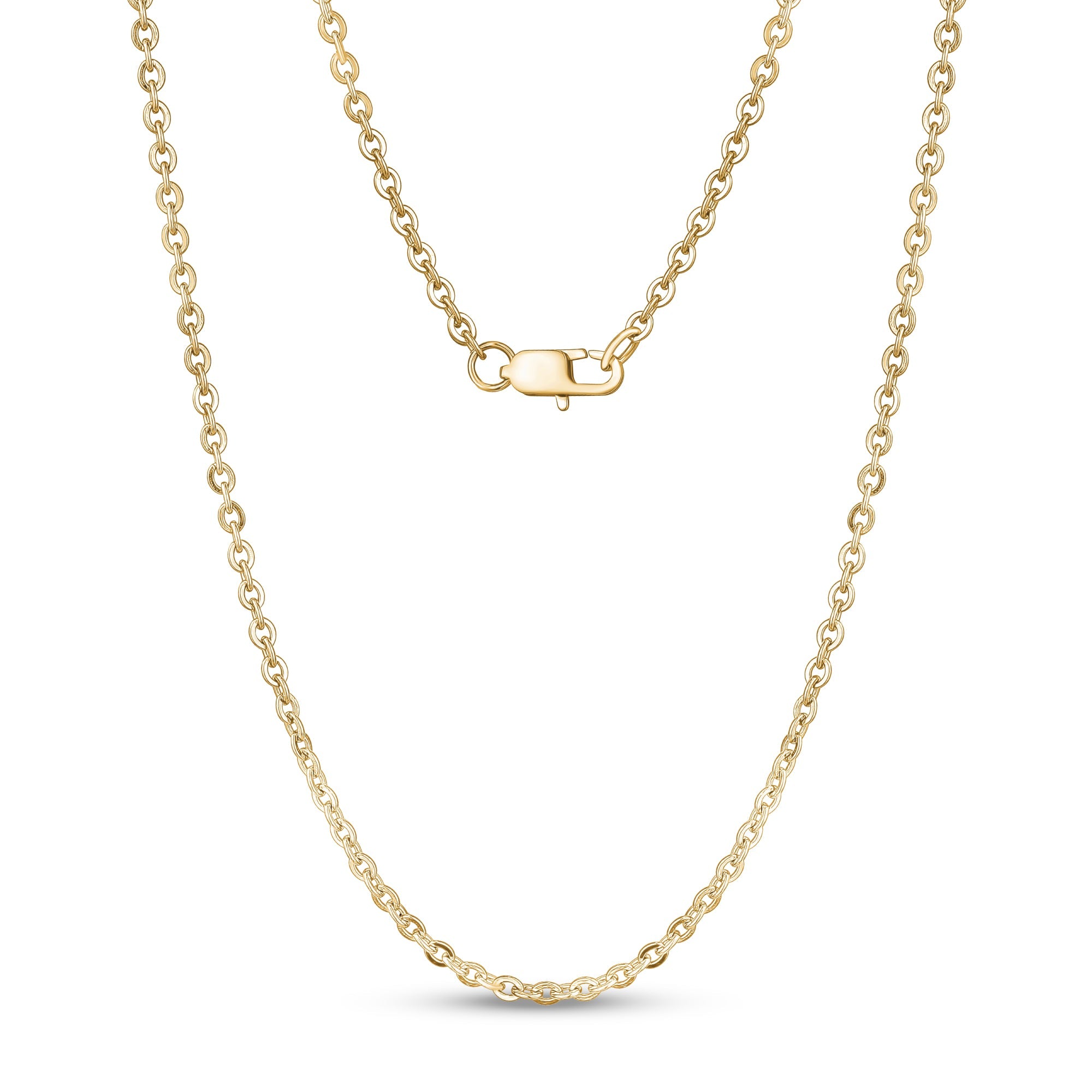 Flat Anchor Chain (3Mm) - Gold