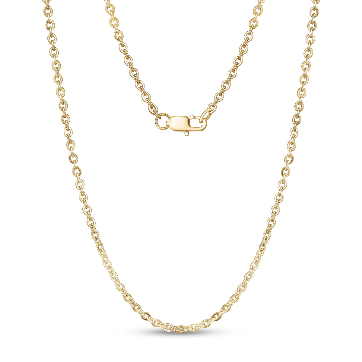 Flat Anchor Chain (3Mm) - Gold