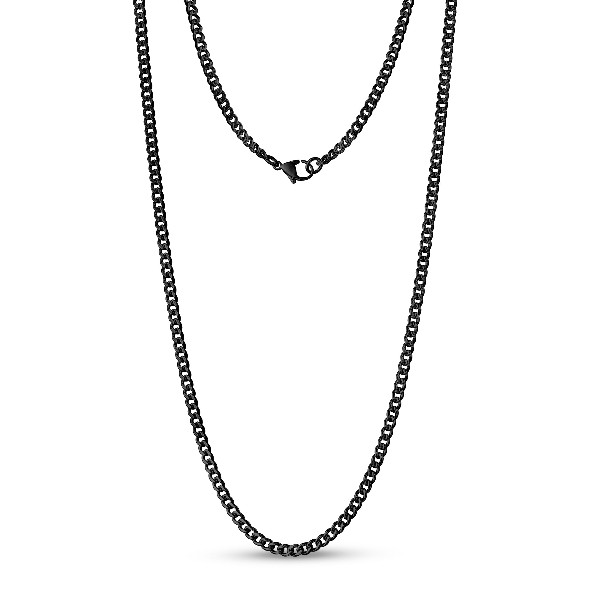 Cuban Link Chain (3.5Mm) - Black