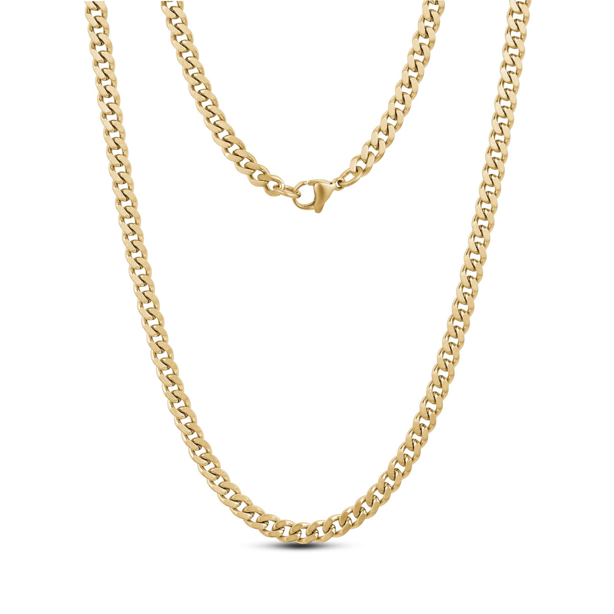 Matte Cuban Link Chain (5Mm) - Gold