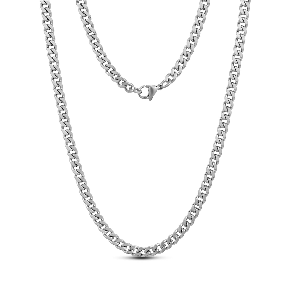 Matte Cuban Link Chain (5Mm) - Silver
