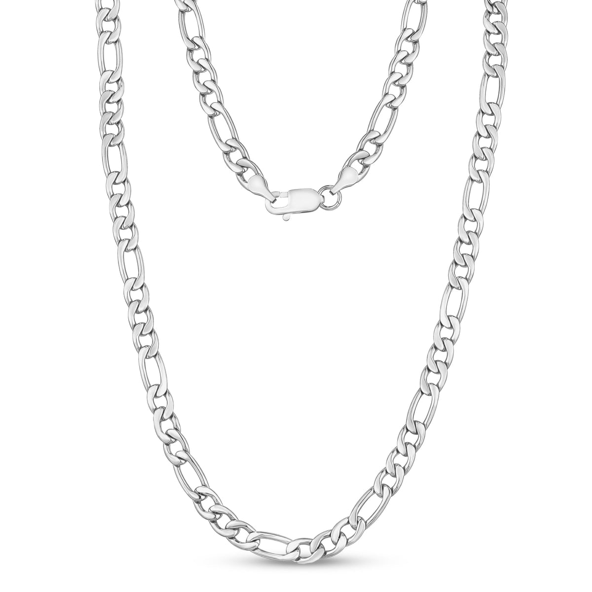 Figaro Link Chain (7Mm) - Silver