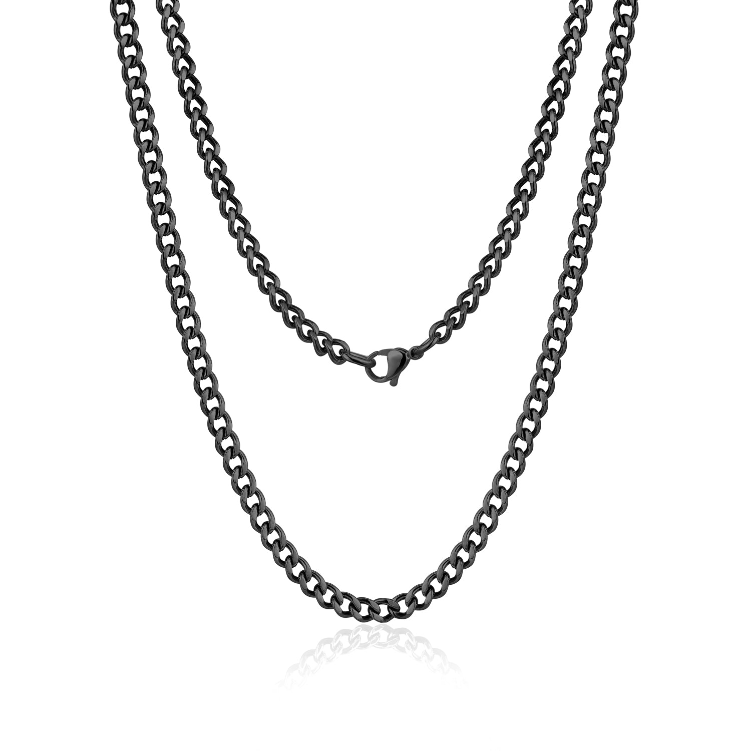 Cuban Link Chain (5Mm) - Black