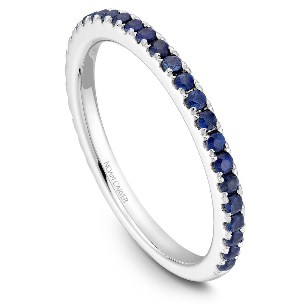 Noam Carver Stackable STA2-1 Blue Sapphire in 14K White Gold