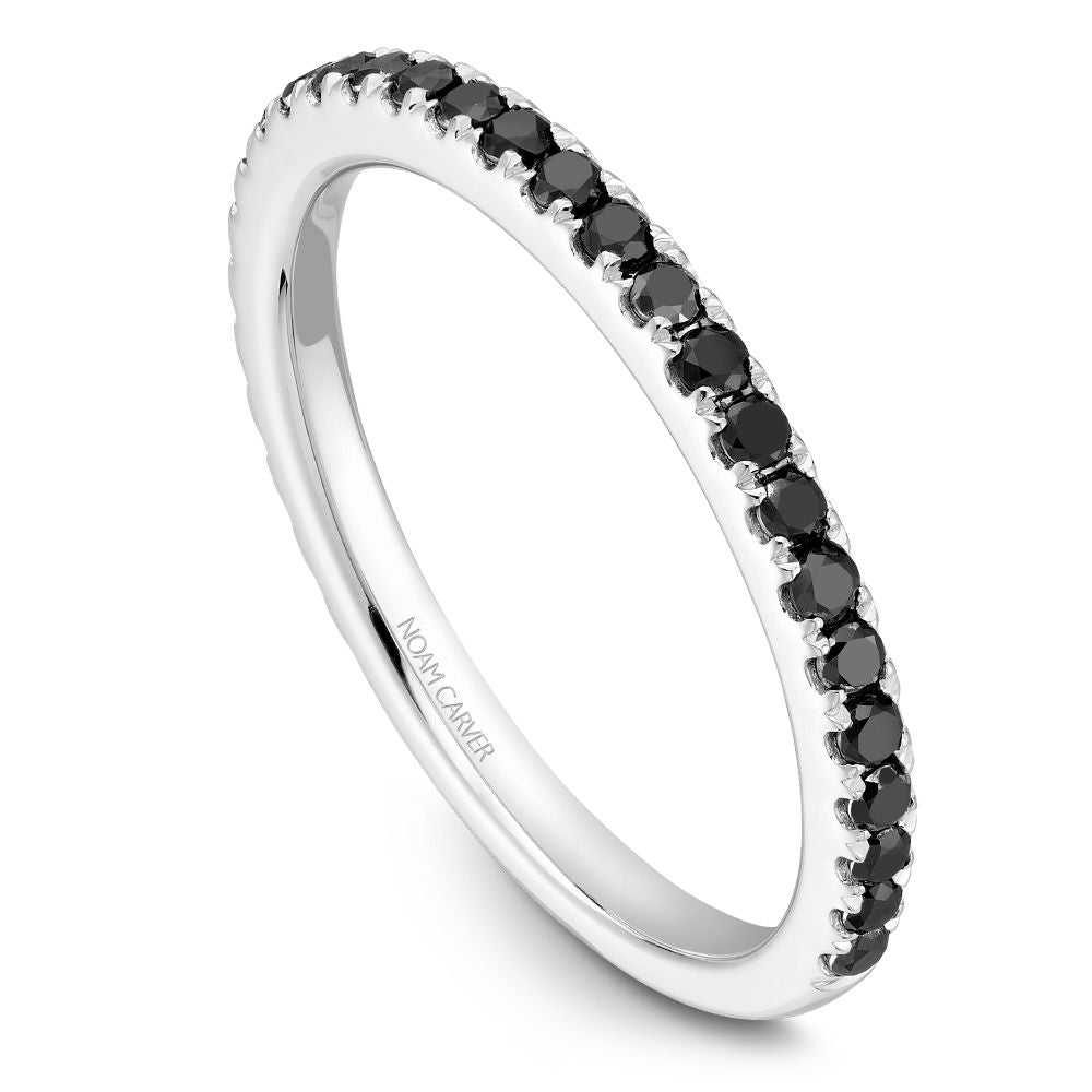 Noam Carver Stackable STA2-1 Black Diamond in 14K White Gold