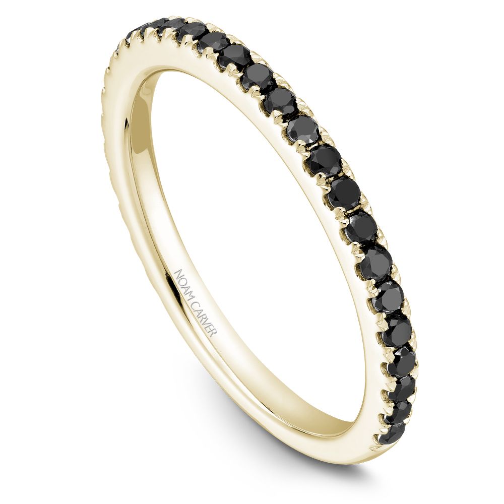 Noam Carver Stackable STA2-1 Black Diamond in 14K Yellow Gold