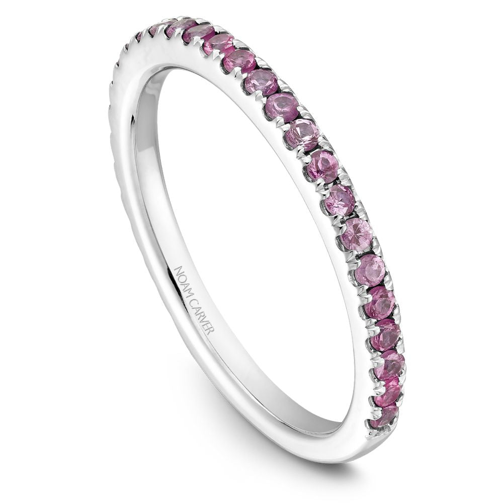Noam Carver Stackable STA2-1 Pink Sapphire in 14K White Gold