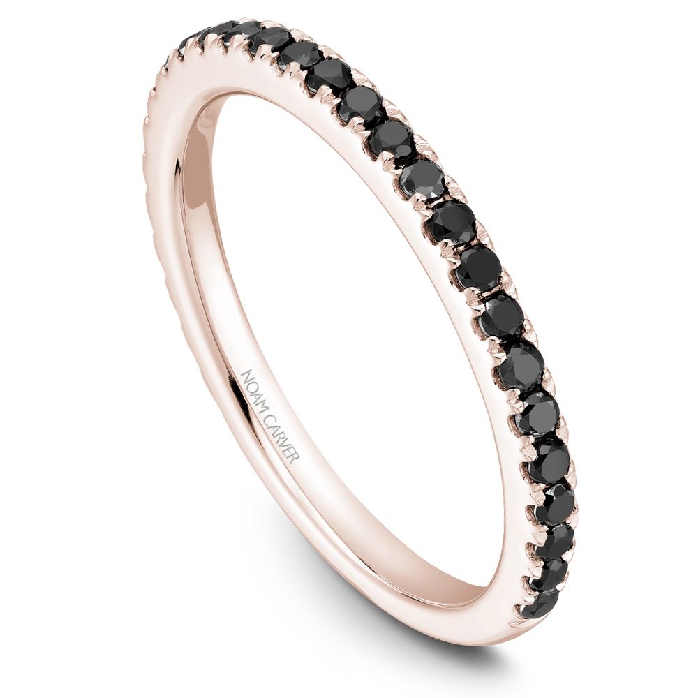 Noam Carver Stackable STA2-1 Black Diamond in 14K Rose Gold