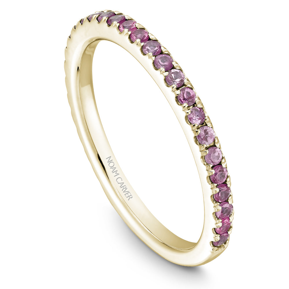 Noam Carver Stackable STA2-1 Pink Sapphire in 14K Yellow Gold
