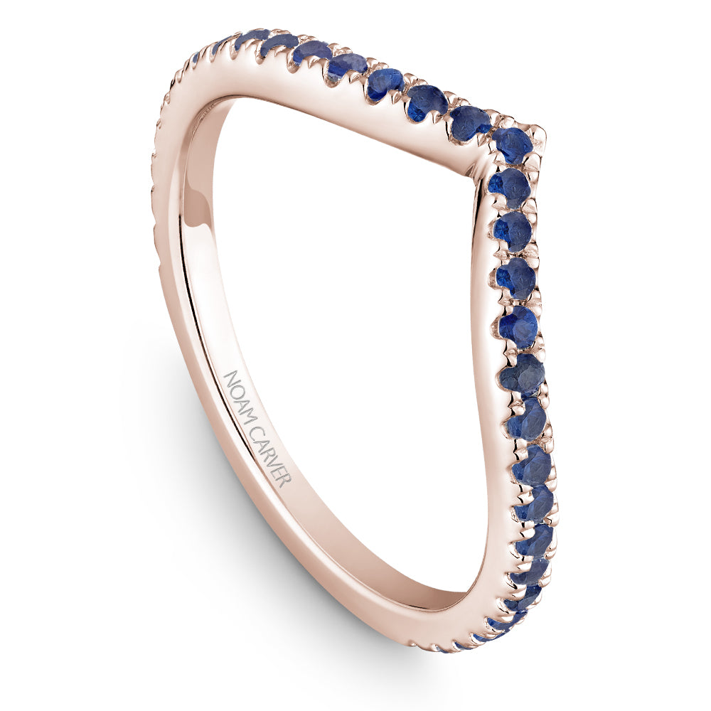 Noam Carver Stackable STB12-1 Blue Sapphire in 14K Rose Gold