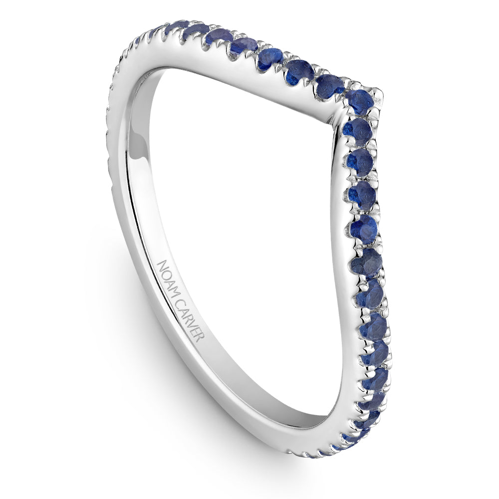 Noam Carver Stackable STB12-1 Blue Sapphire in 14K White Gold