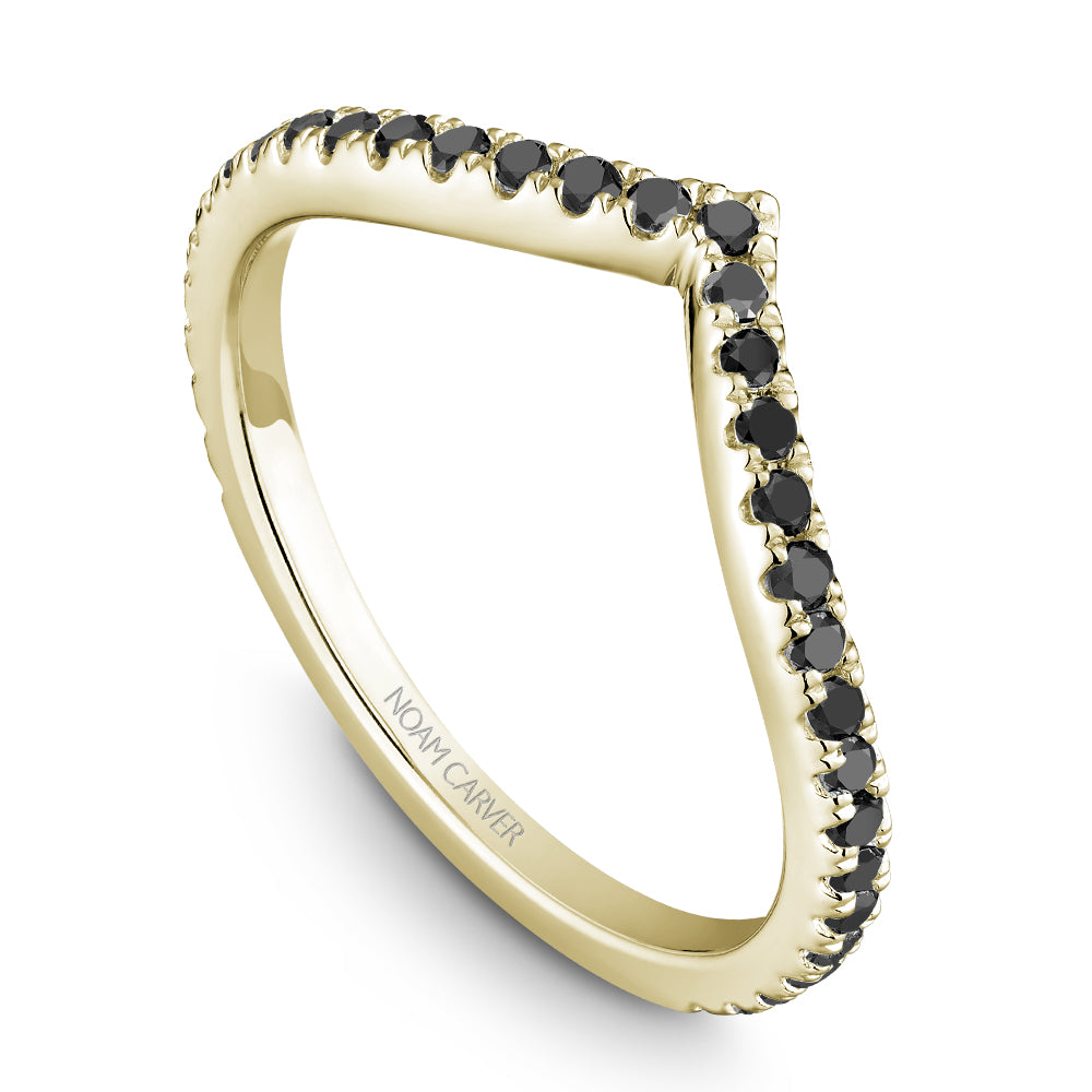 Noam Carver Stackable STB12-1 Black Diamond in 14K Yellow Gold