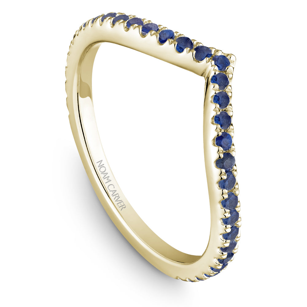 Noam Carver Stackable STB12-1 Blue Sapphire in 14K Yellow Gold