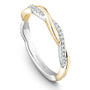 Noam Carver Stackable STB21-1 in 14K White with Yellow Detail