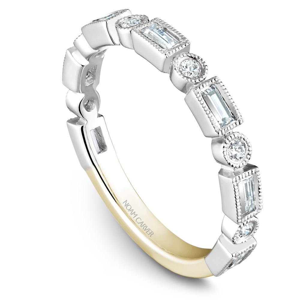 Noam Carver Stackable STB30-1 in 14K Yellow & White Gold