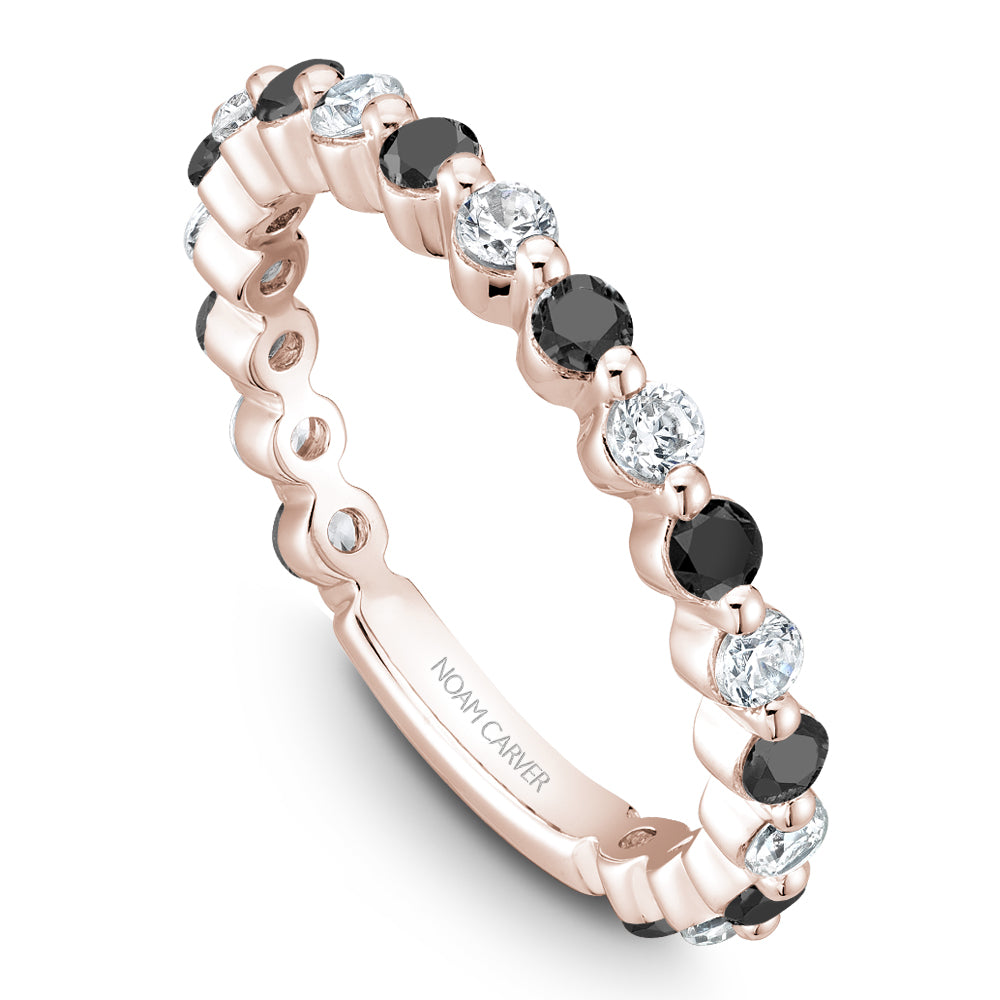 Noam Carver Stackable STB38-2 Black Diamond in 14K Rose Gold