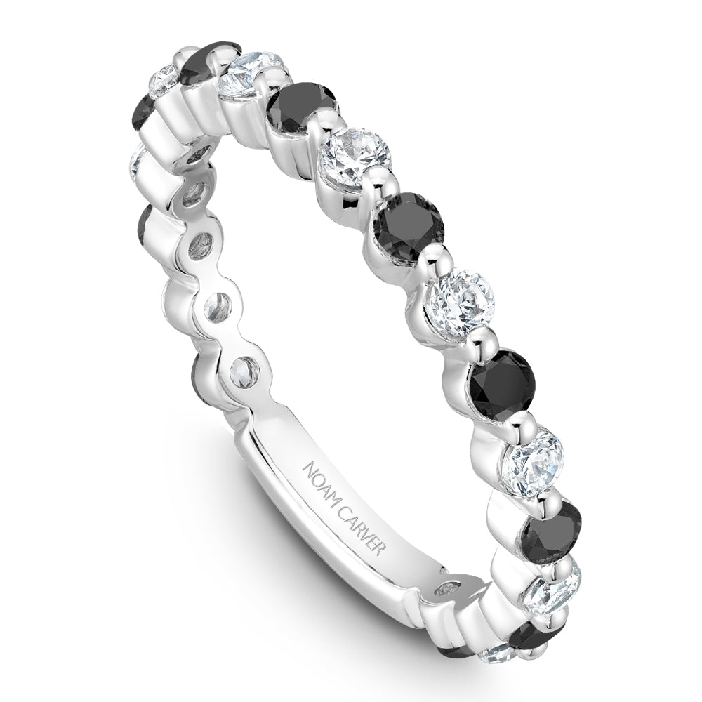 Noam Carver Stackable STB38-2 Black Diamond in 14K White Gold