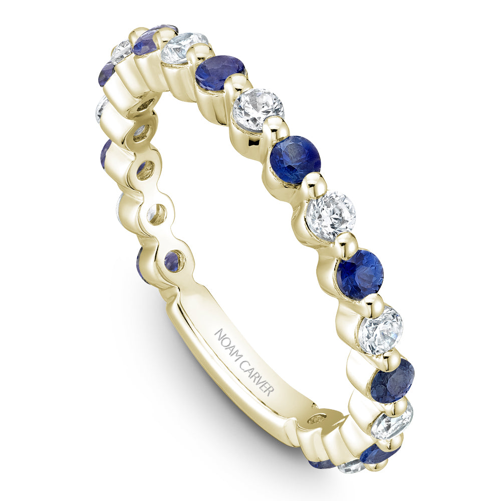 Noam Carver Stackable STB38-2 Blue Sapphire in 14K Yellow Gold