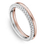 Noam Carver Stackable STC24-1 in 14K White with Rose Detail